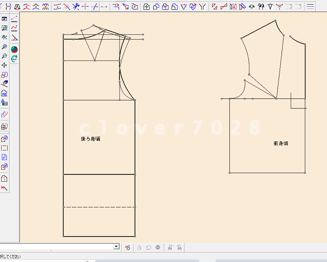 アパレルCADでカットソー