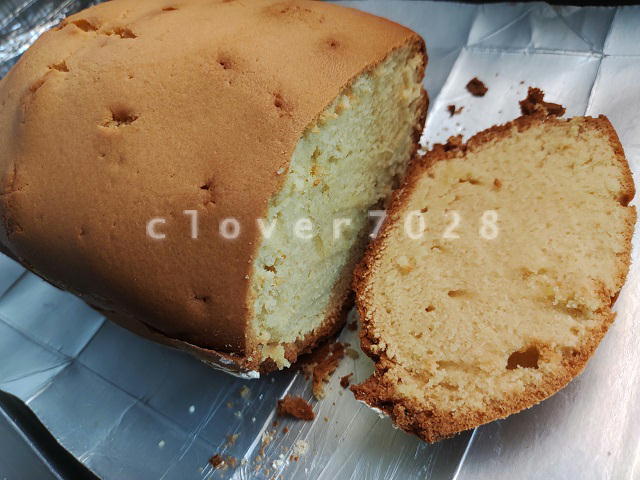 ホームベーカリーで焼いたケーキ